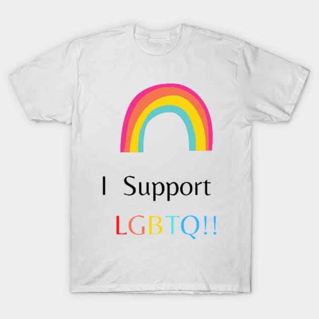 I support LGBTQ T-Shirt by ediemakesart